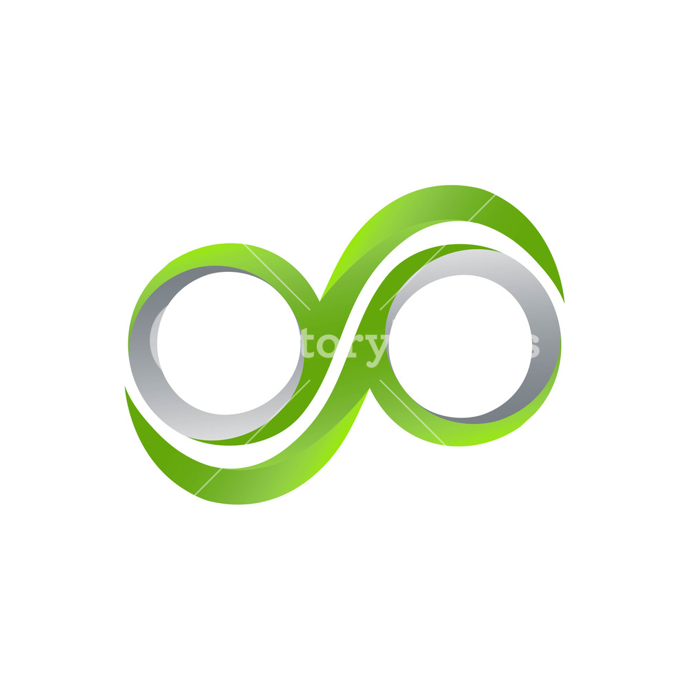 1000x1000 Green Infinity Logo Template, Infinity Design Infinity Logo Vector