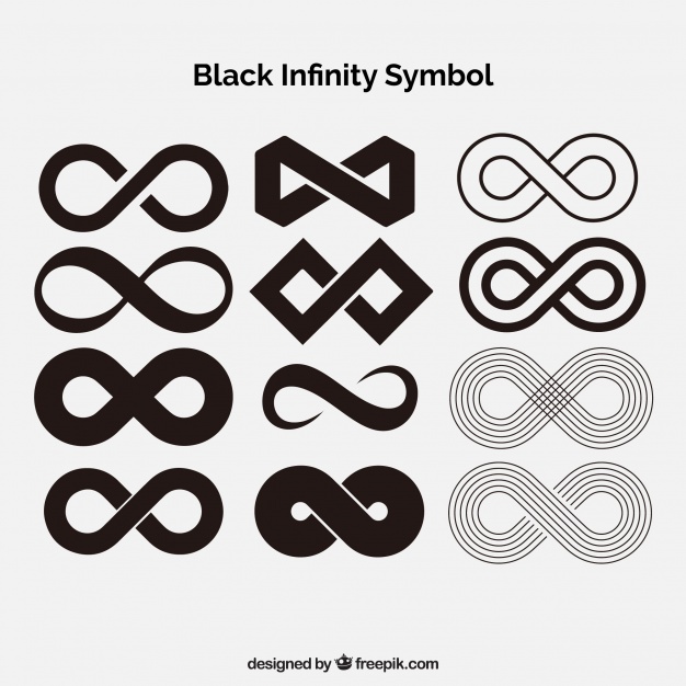 626x626 Black Infinity Symbol Collection Vector Free Download