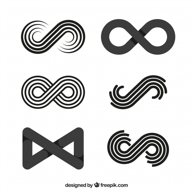626x626 Infinity Symbol Collection In Black Color Vector Free Download