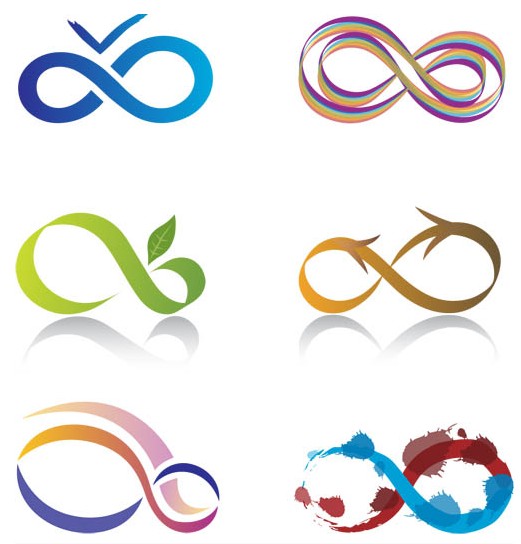 521x544 Shiny Infinity Logo Set Vector Free Download