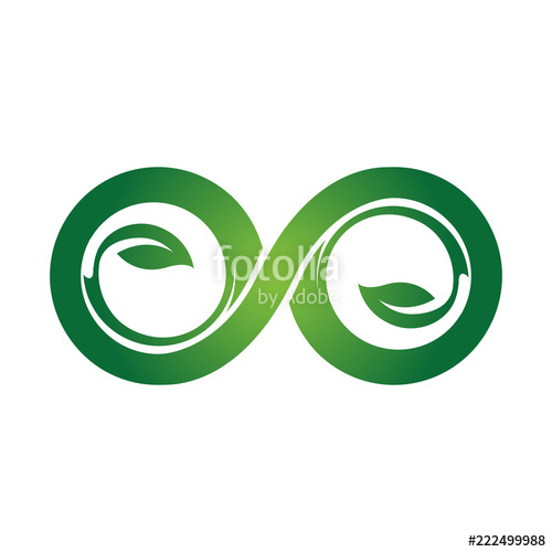 500x500 Green Eco Infinity Symbol Icons Vector Illustration Unlimited