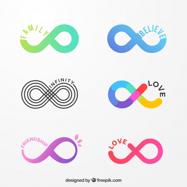 626x626 Colorful Infinity Symbol Collection Vector Free Download