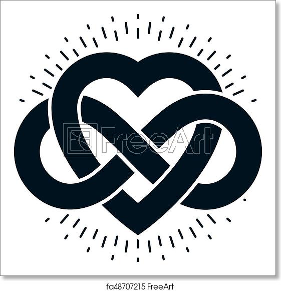 561x581 Free Art Print Of Timeless Love Concept, Vector Symbol Created