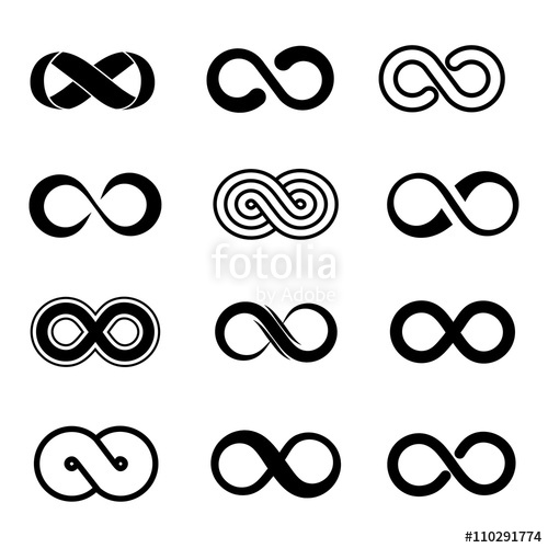 500x500 Infinity Symbol Vector Set Infinity Sign, Endless Infinity, Loop