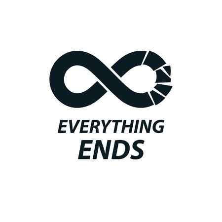 450x450 Crashed Infinity Loop Vector Symbol, Conceptual Logo Special