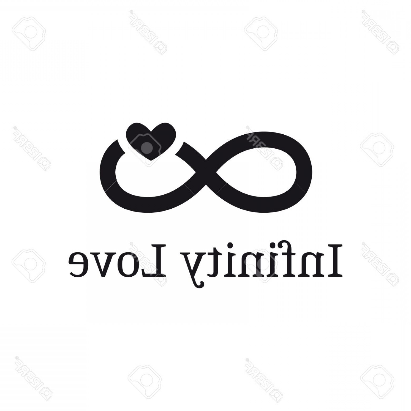 1560x1560 Photostock Vector Vector Infinity Sign With Heart Logotype Modern