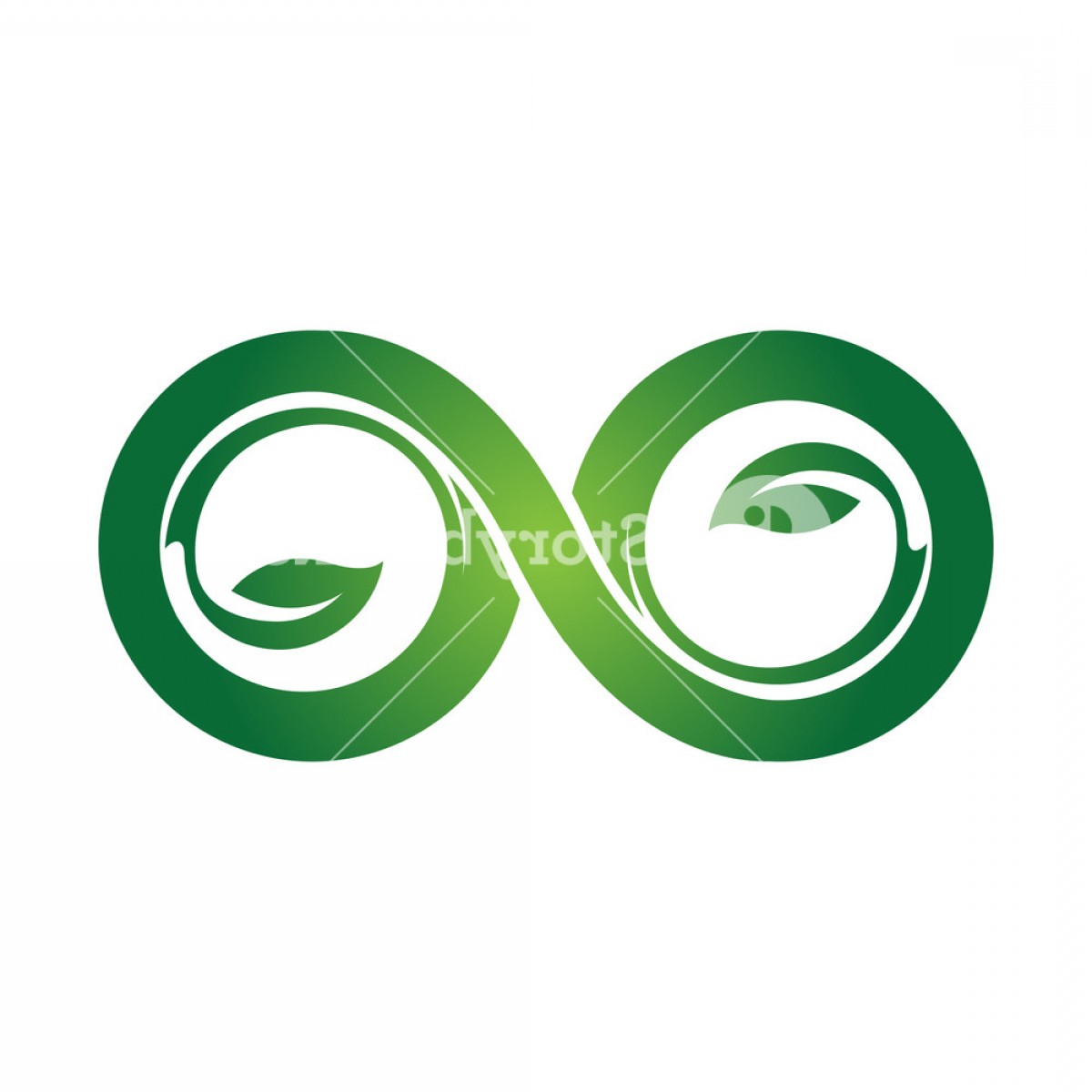 1200x1200 Green Eco Infinity Symbol Icons Vector Illustration Unlimited