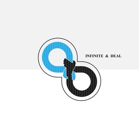 450x450 Hand Sign And Infinite Logo Elements Design Infinity Sign Vector