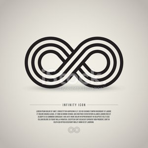 300x300 Infinity Symbol, Vector Illustration Stock Vectors