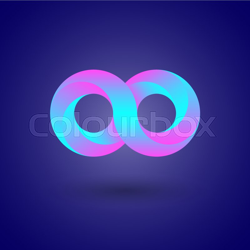 800x800 Infinity Symbol Color Infinity Stock Vector Colourbox