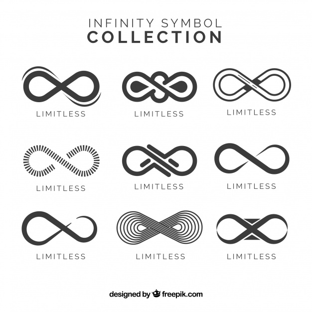 626x626 Infinity Symbols Collection In Black Color Vector Free Download