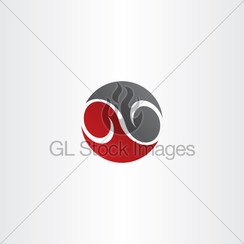 500x500 Red Black Circle Infinity Symbol Vector Gl Stock Images