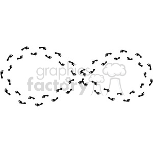 300x300 Infinity Symbol Vector Footsteps Feet Walking Path Journey Clipart