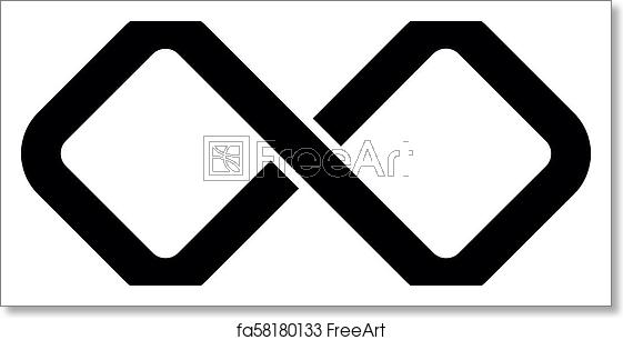 561x306 Free Art Print Of Black Infinity Symbol Icon Rectangular Shape