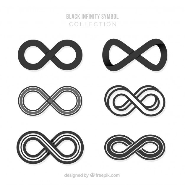 626x626 Infinity Symbol Collection In Black Color Free Vector Best Free