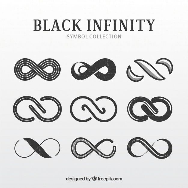 626x626 Infinity Symbol Collection In Black Color Free Vector Klere Vir