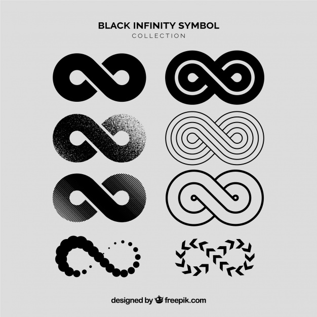 626x626 Infinity Symbol Collection In Black Color Vector Free Download