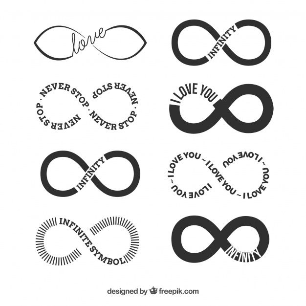 626x626 Infinity Symbol With Word Collection Free Vector Logo Infinity
