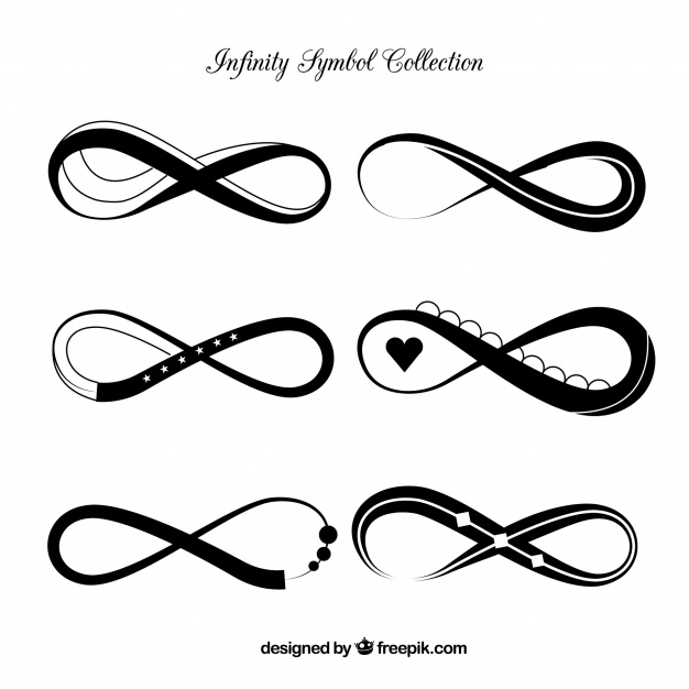 626x626 Modern Set Of Infinity Symbols In Black Color Vector Free Download