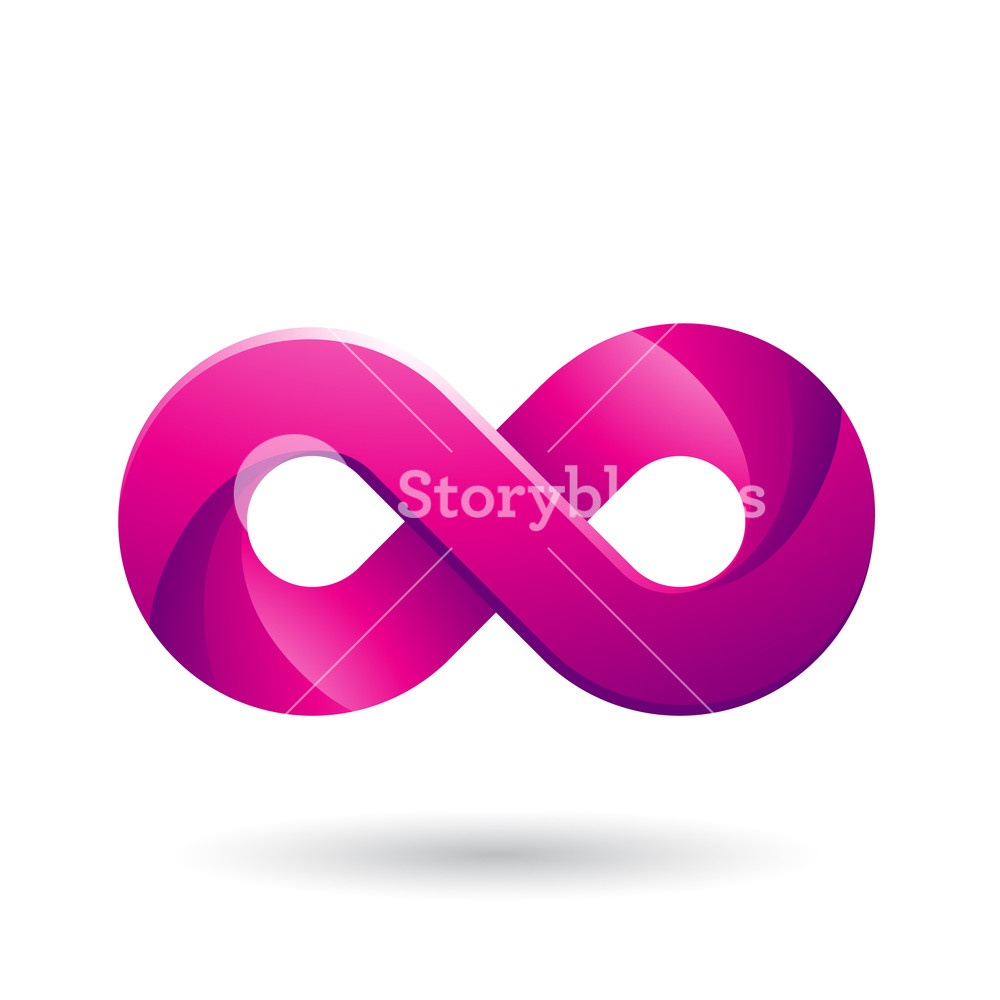 1000x1000 Vector Illustration Of Infinity Symbol With Magenta Color Tints
