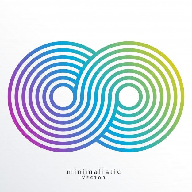 626x626 Colorful Infinity Symbol Made With Stripes Free Vector Design