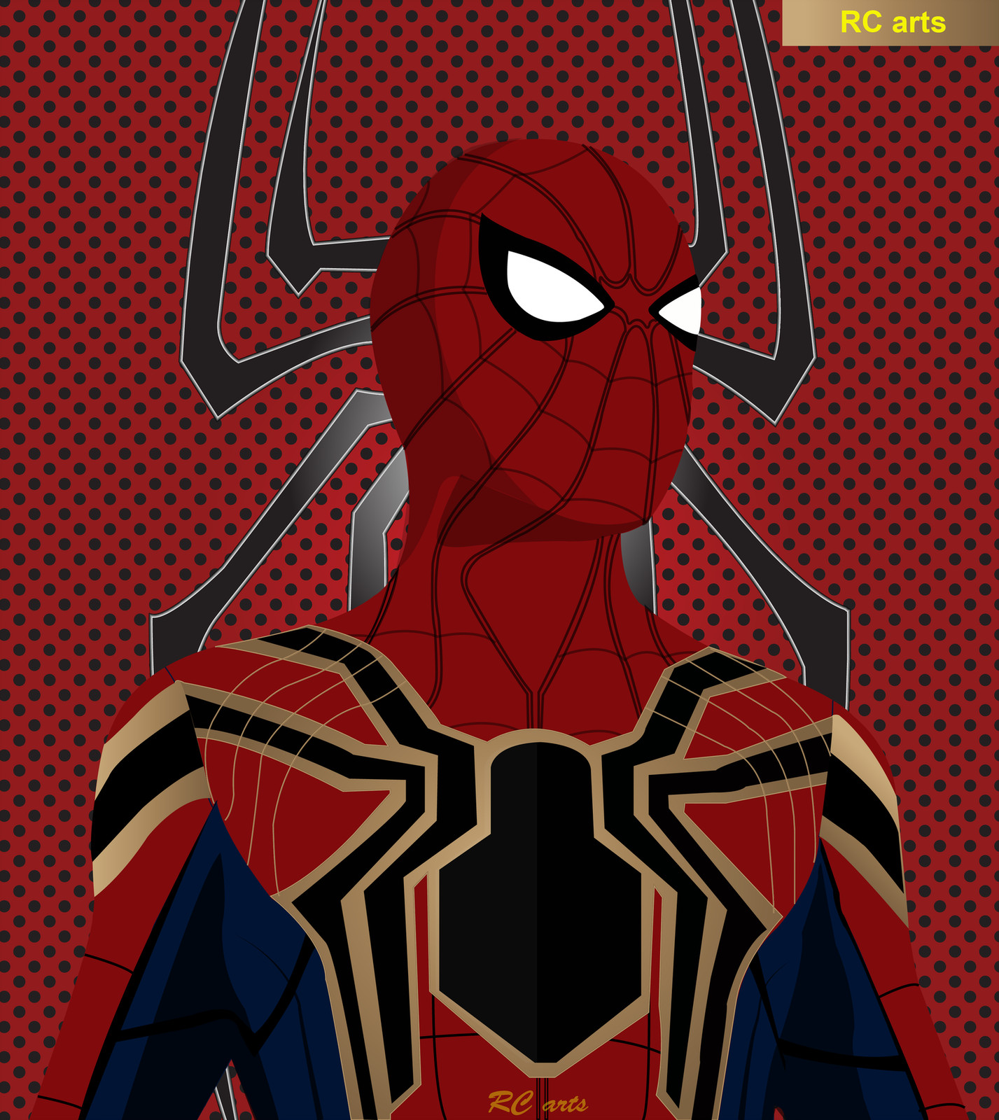 1427x1600 Iron Spiderman Infinity War Vector