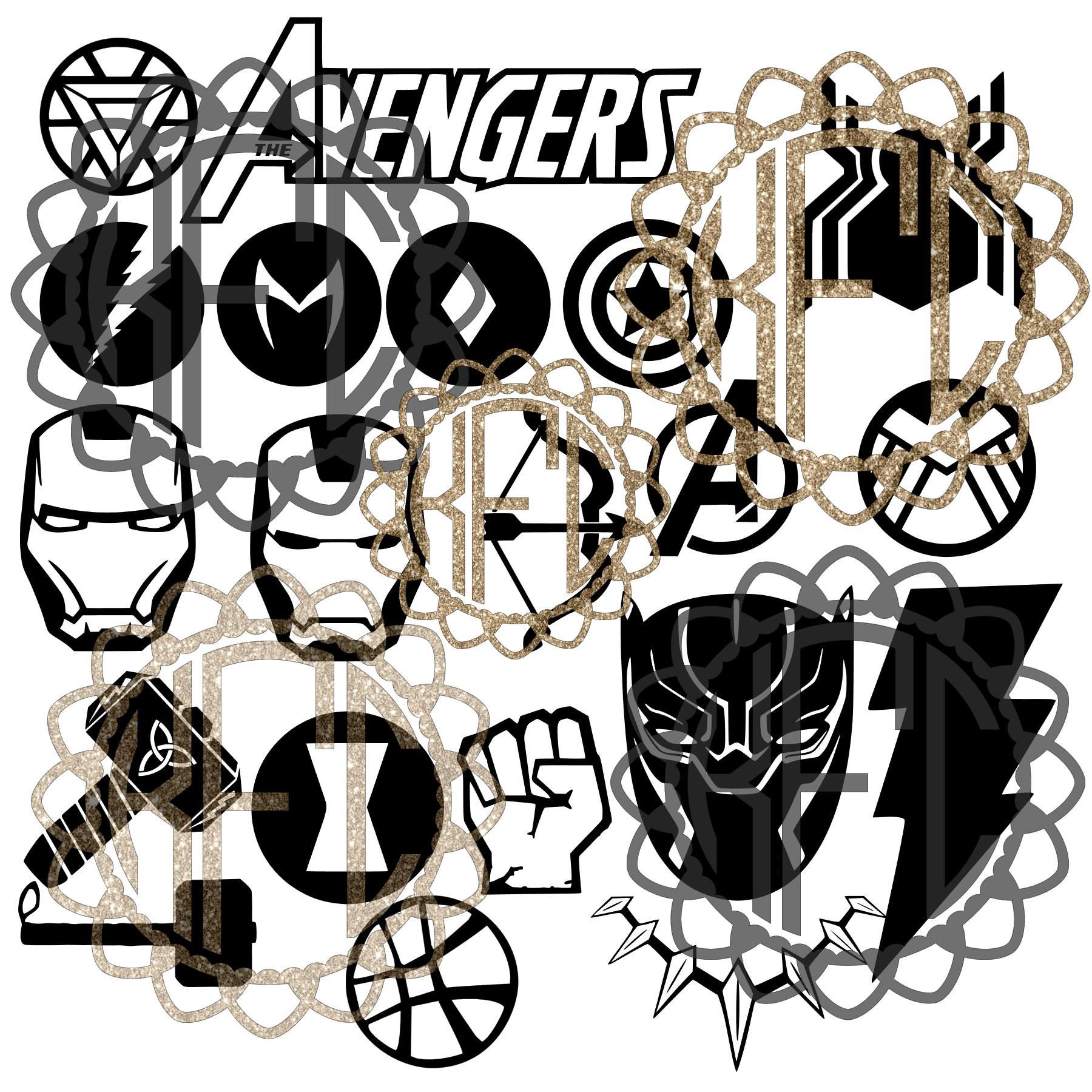 1800x1800 Avengers Black Panther Infinity War Logo Bundle! Great Deal!