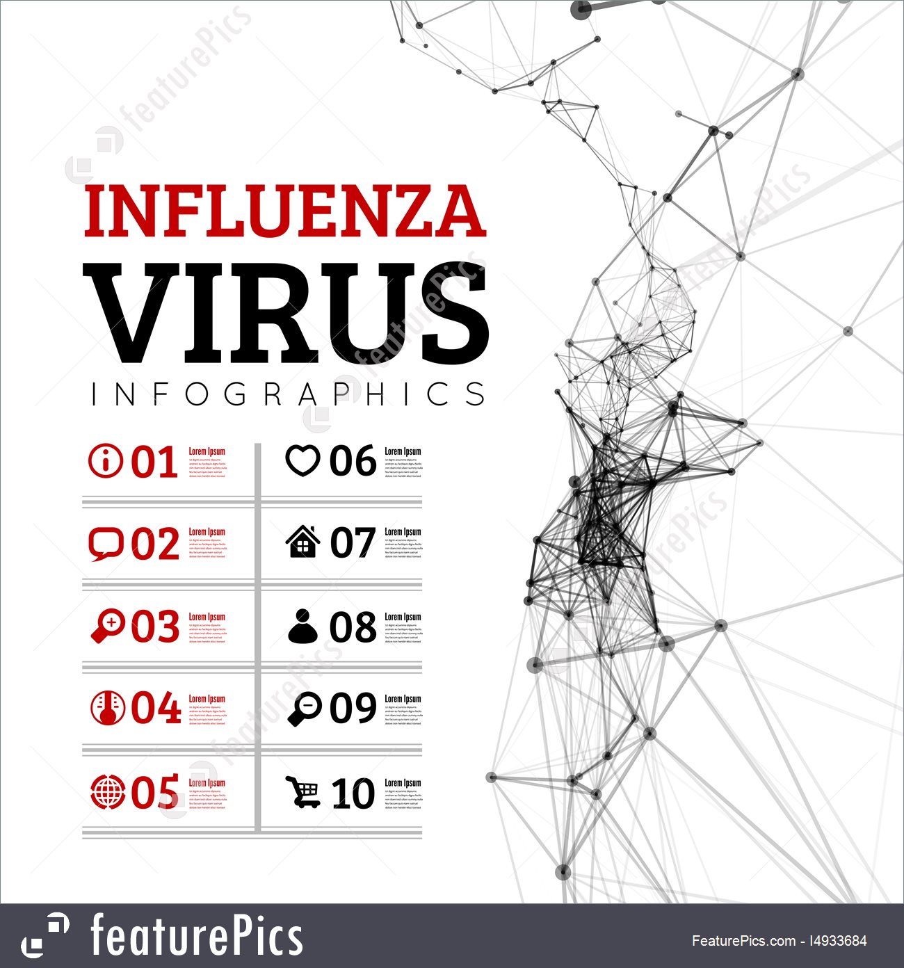 1300x1392 Influenza Virus Vector Illustration