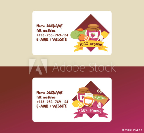 500x462 Flu Vector Business Card Of Folk Medicine Treating Fever Virus