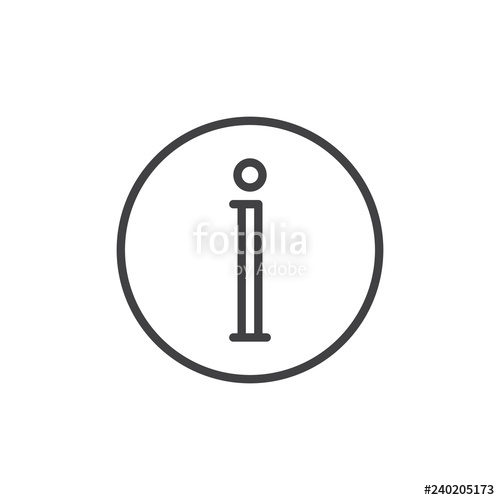 500x500 Information Button Outline Icon Linear Style Sign For Mobile