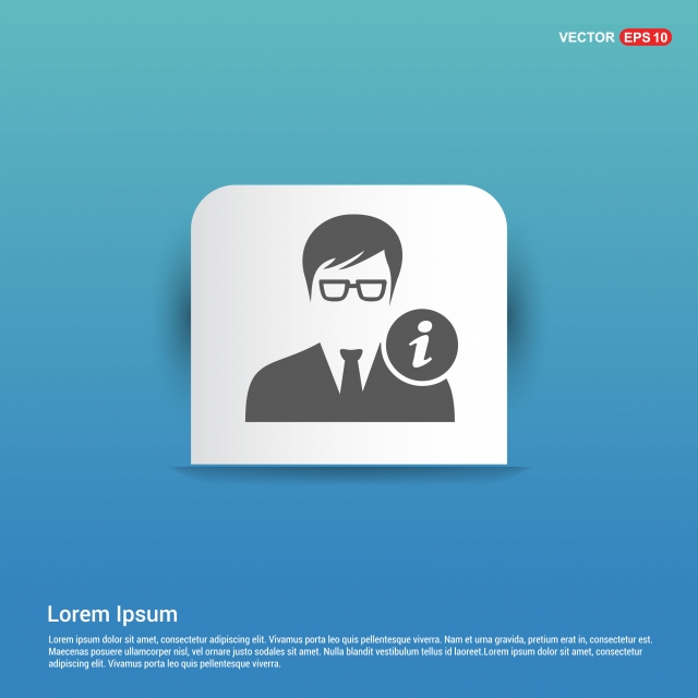 640x640 User Info Icon Blue Sticker Button, Avatar, Background, Beautiful