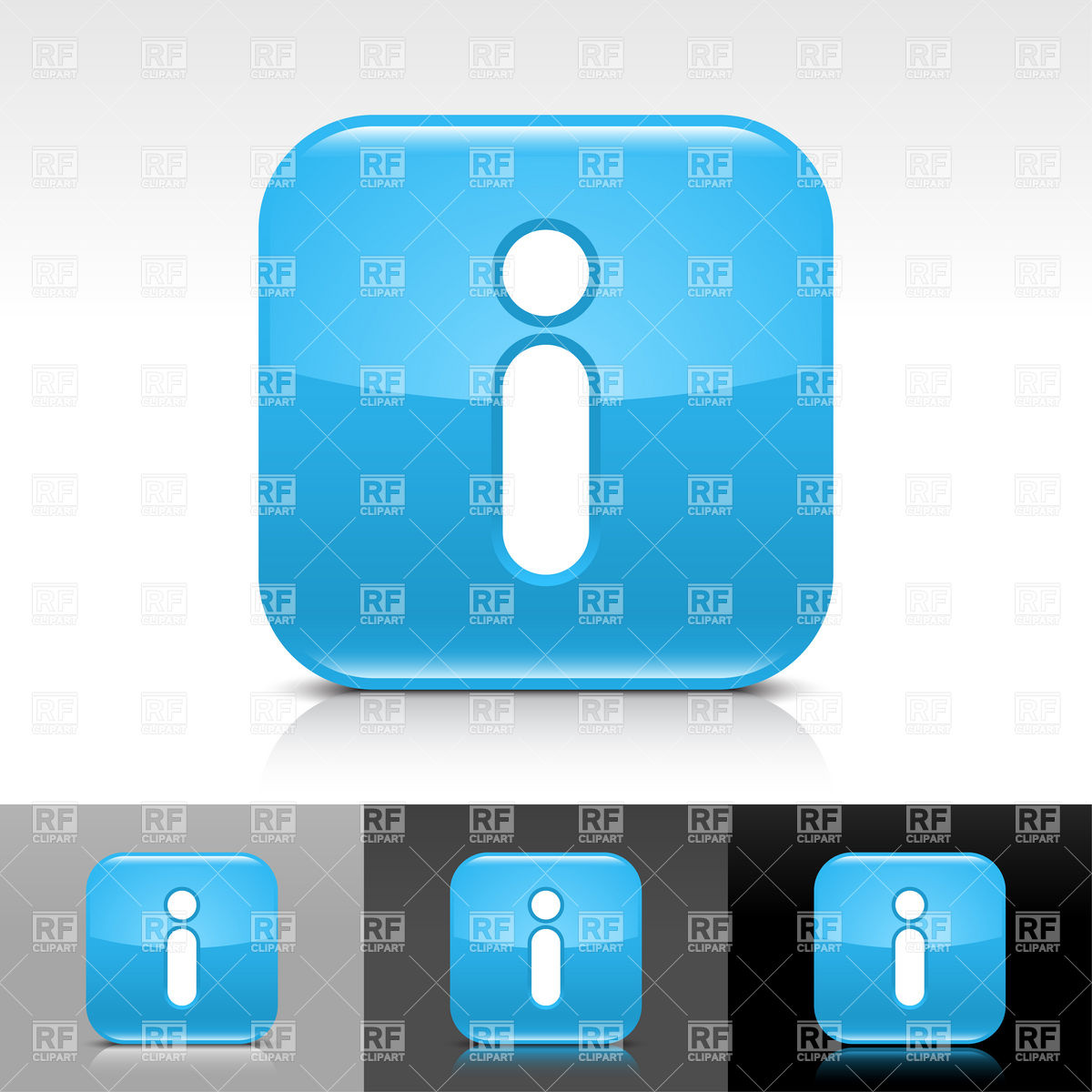 1200x1200 Glossy Blue Info Push Button Vector Image Of Signs, Symbols, Maps