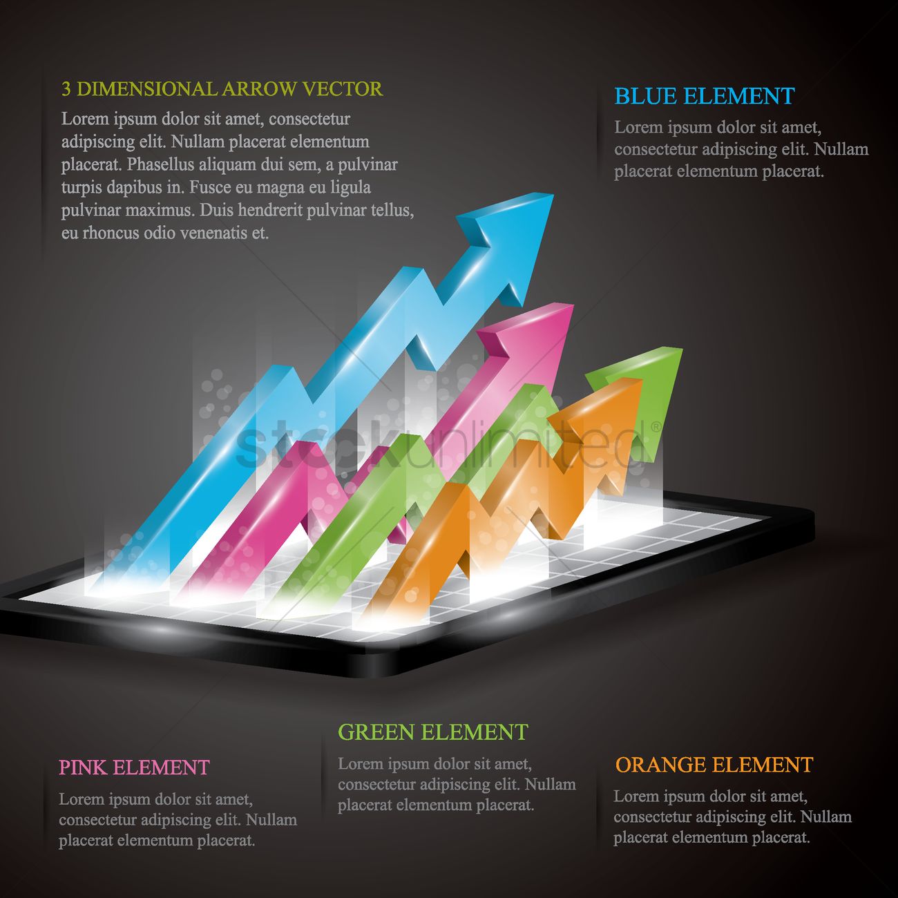Infographic Arrows Vector Image 1300x1300 Infographic Arrows Vector Image