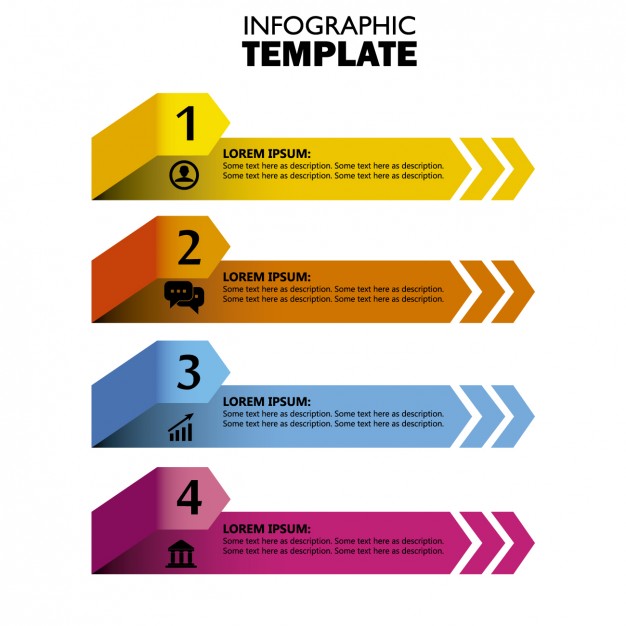Colored Infographic Arrow Banners Vector Free Download 626x626 Colored Infographic Arrow Banners Vector Free Download