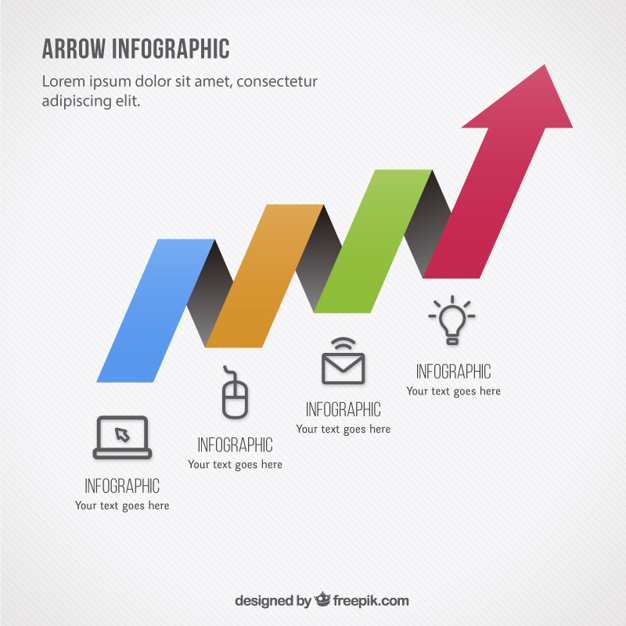 Colorful Arrow Infographic Template Vector Free Download 626x626 Colorful Arrow Infographic Template Vector Free Download