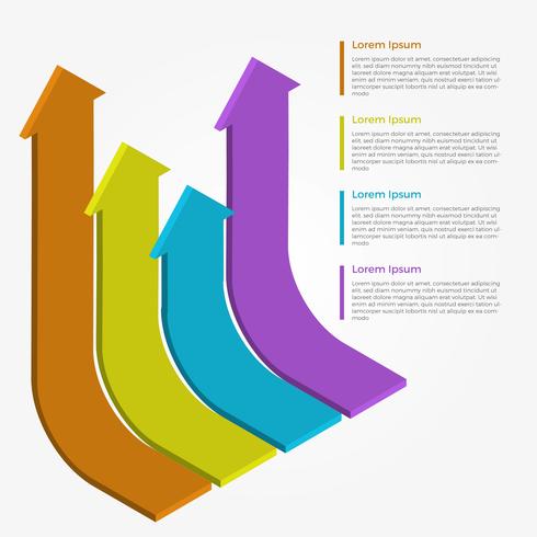 Flat Infographic Arrow Vector Template 490x490 Flat Infographic Arrow Vector Template
