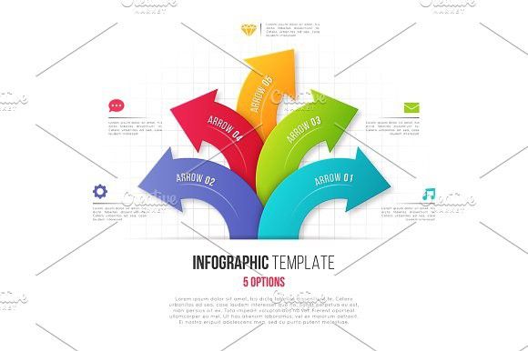Infographics With Option Branching Circular Arrows Vector Tem 580x386 Infographics With Option Branching Circular Arrows Vector Tem