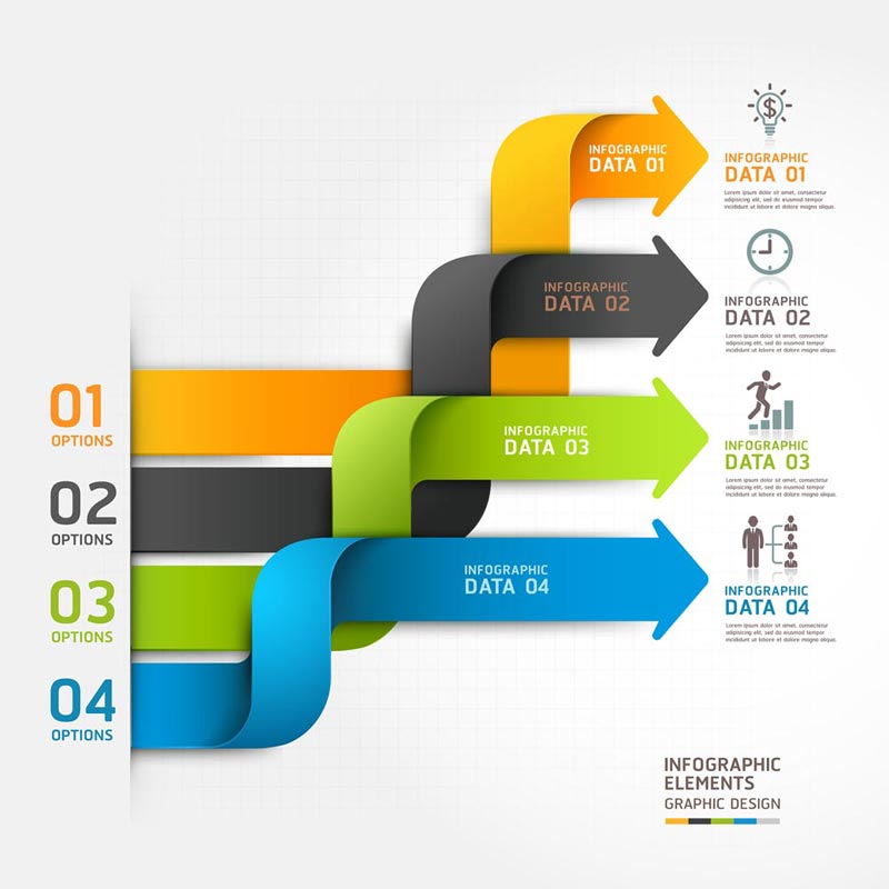 Modern Infographics Arrows Vector 800x800 Modern Infographics Arrows Vector