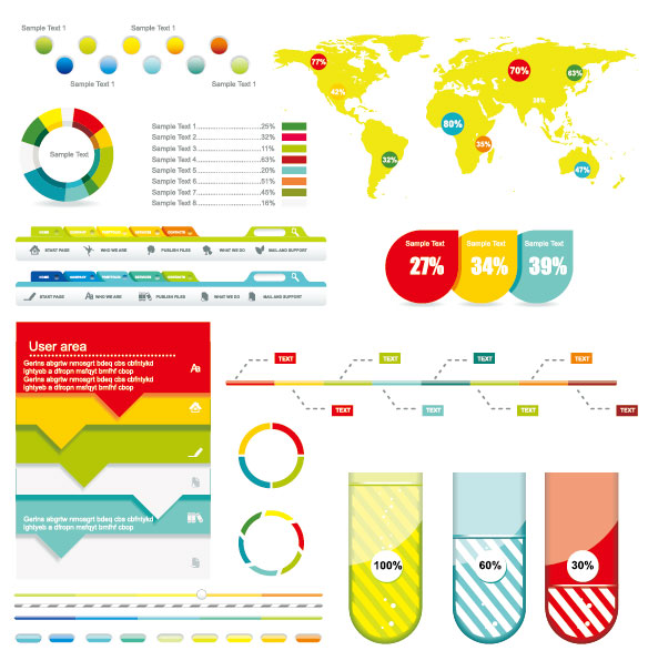 584x605 Economy Infographics Design Elements Vector Graphic Free Download
