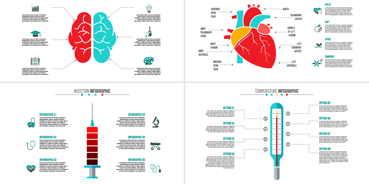 1200x600 Individual Vector Infographic Elements Templates