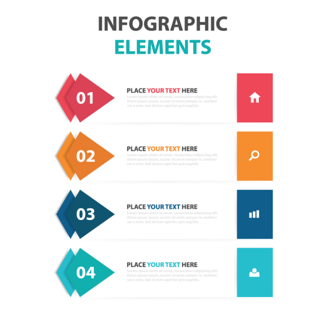 640x640 Abstract Colorful Business Infographics Elements, Infographics