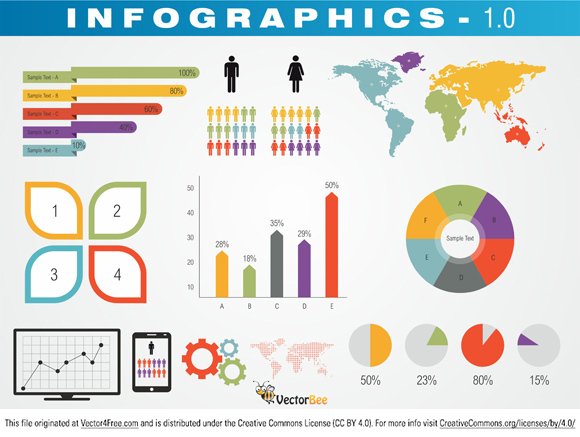 580x437 Free Vector Set Of Infographic Elements Files, Vectors