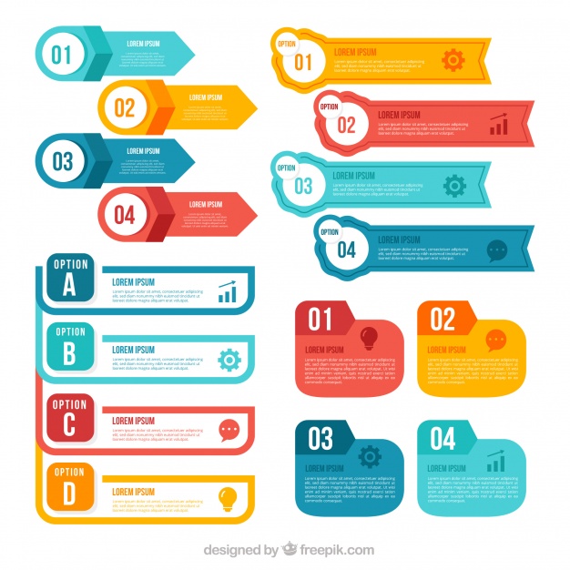 626x626 Infographic Collection Colorful Infographic Elements Collection