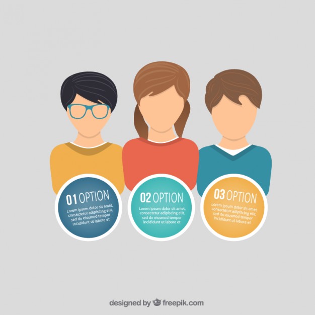 Options Infographic With Young People Vector Free Download 626x626 Options Infographic With Young People Vector Free Download