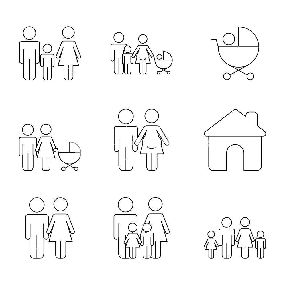 Infographics Set Demographic Population People Vector Illustration 1000x1000 Infographics Set Demographic Population People Vector Illustration