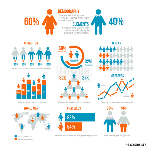 Business Statistics Graph, Demographics Population Chart, People 500x500 Business Statistics Graph, Demographics Population Chart, People