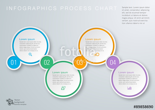 500x355 Infographic Vector Background Step Process Stock Image