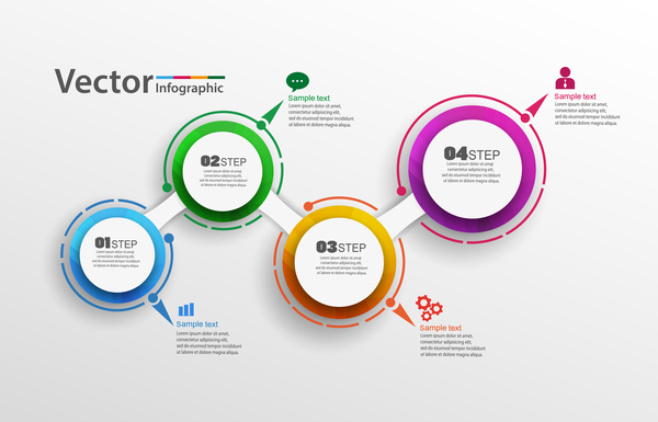600x385 Modern Circles Infographic Vector Template Free Download