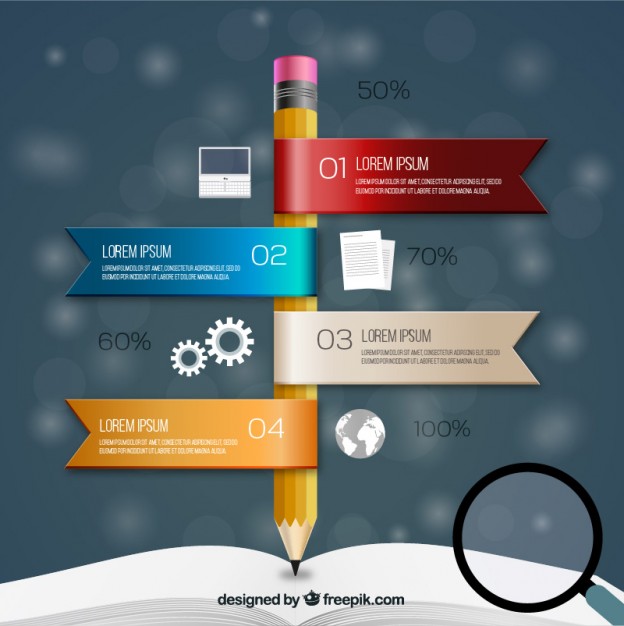 624x626 Pencil Infographic Vector Free Download