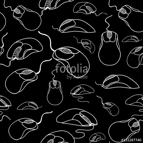 500x500 Informatics Vector Seamless Pattern With Computer Mice
